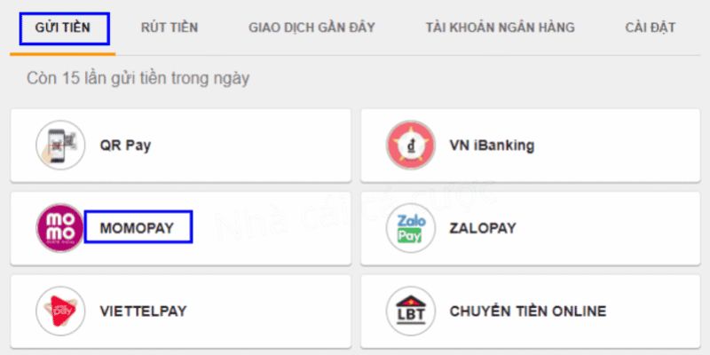 Nạp tiền V9bet qua ví điện tử